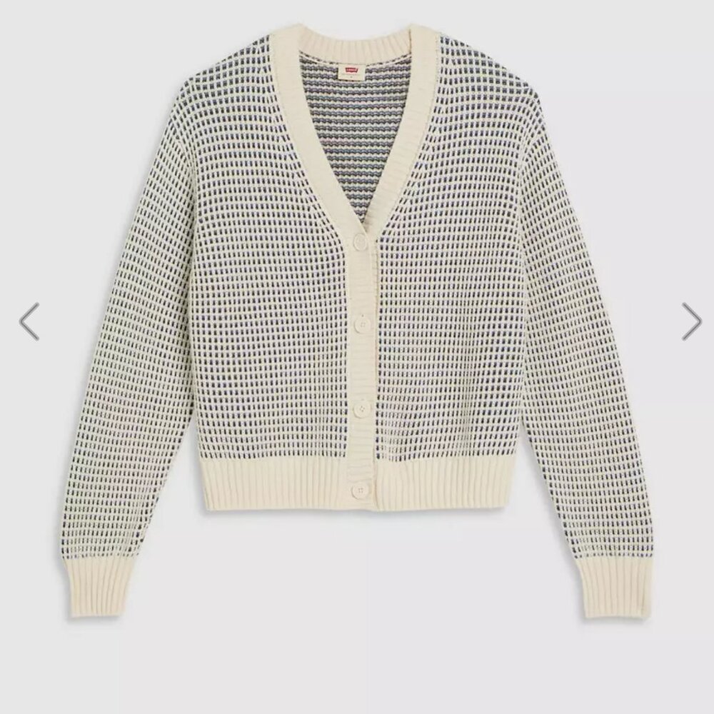 Levi's Snowflake Woven Cardigan Sweater
